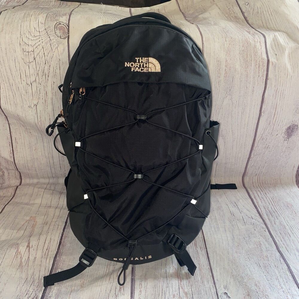 The North Face Borealis Backpack Black Bronze Laptop Hiking Travel NF0A52SI